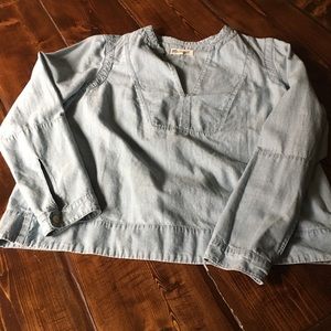 Madewell long-sleeved chambray popover